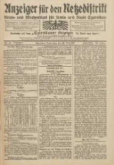 Anzeiger f&uuml;r den Netzedistrikt Kreis- und Wochenblatt f&uuml;r Kreis und Stadt Czarnikau 1912.05.30 Jg.60 Nr63