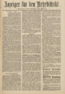 Anzeiger f&uuml;r den Netzedistrikt Kreis- und Wochenblatt f&uuml;r Kreis und Stadt Czarnikau 1912.06.13 Jg.60 Nr69