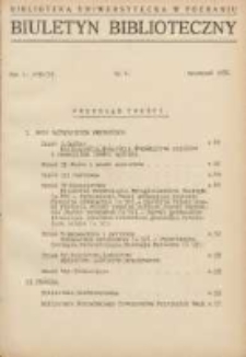 Biuletyn Biblioteczny 1936 grudzień R.1 Nr4