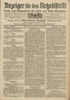 Anzeiger f&uuml;r den Netzedistrikt Kreis- und Wochenblatt f&uuml;r Kreis und Stadt Czarnikau 1912.07.09 Jg.60 Nr80