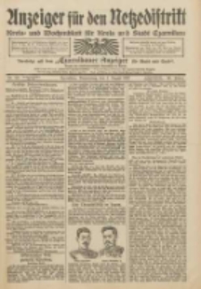 Anzeiger f&uuml;r den Netzedistrikt Kreis- und Wochenblatt f&uuml;r Kreis und Stadt Czarnikau 1912.08.01 Jg.60 Nr90
