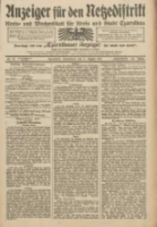 Anzeiger f&uuml;r den Netzedistrikt Kreis- und Wochenblatt f&uuml;r Kreis und Stadt Czarnikau 1912.08.03 Jg.60 Nr91