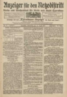 Anzeiger f&uuml;r den Netzedistrikt Kreis- und Wochenblatt f&uuml;r Kreis und Stadt Czarnikau 1912.08.22 Jg.60 Nr99