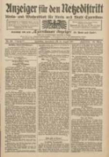Anzeiger f&uuml;r den Netzedistrikt Kreis- und Wochenblatt f&uuml;r Kreis und Stadt Czarnikau 1912.08.24 Jg.60 Nr100