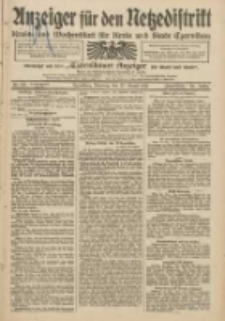 Anzeiger f&uuml;r den Netzedistrikt Kreis- und Wochenblatt f&uuml;r Kreis und Stadt Czarnikau 1912.08.27 Jg.60 Nr101