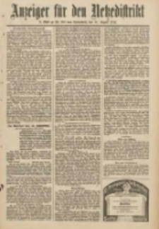 Anzeiger f&uuml;r den Netzedistrikt Kreis- und Wochenblatt f&uuml;r Kreis und Stadt Czarnikau 1912.08.31 Jg.60 Nr103