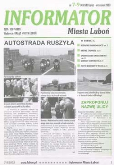 Informator Miasta Luboń 2003.07-09 Nr7/9(48/50)