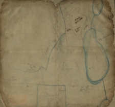 [Rękopiśmienny szkic, na którym zaznaczono nazwiska właścicieli gruntów położonych między jeziorem a lasem Czołowskim].