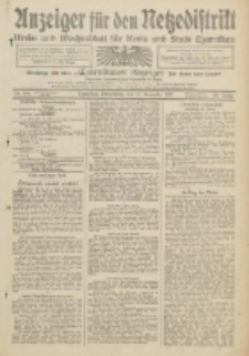 Anzeiger f&uuml;r den Netzedistrikt Kreis- und Wochenblatt f&uuml;r Kreis und Stadt Czarnikau 1912.11.14 Jg.60 Nr136