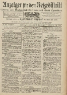 Anzeiger f&uuml;r den Netzedistrikt Kreis- und Wochenblatt f&uuml;r Kreis und Stadt Czarnikau 1912.10.31 Jg.60 Nr129