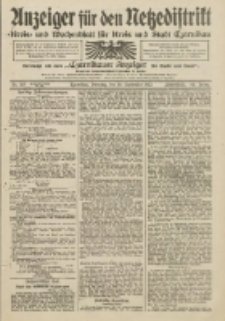 Anzeiger f&uuml;r den Netzedistrikt Kreis- und Wochenblatt f&uuml;r Kreis und Stadt Czarnikau 1912.09.10 Jg.60 Nr107