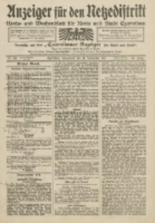 Anzeiger f&uuml;r den Netzedistrikt Kreis- und Wochenblatt f&uuml;r Kreis und Stadt Czarnikau 1912.09.14 Jg.60 Nr109