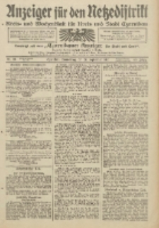 Anzeiger f&uuml;r den Netzedistrikt Kreis- und Wochenblatt f&uuml;r Kreis und Stadt Czarnikau 1912.09.26 Jg.60 Nr114