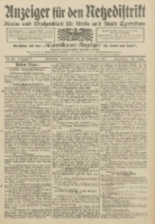 Anzeiger f&uuml;r den Netzedistrikt Kreis- und Wochenblatt f&uuml;r Kreis und Stadt Czarnikau 1912.09.28 Jg.60 Nr115