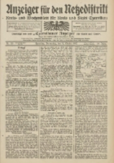 Anzeiger f&uuml;r den Netzedistrikt Kreis- und Wochenblatt f&uuml;r Kreis und Stadt Czarnikau 1912.10.10 Jg.60 Nr120