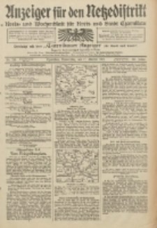 Anzeiger f&uuml;r den Netzedistrikt Kreis- und Wochenblatt f&uuml;r Kreis und Stadt Czarnikau 1912.10.17 Jg.60 Nr123