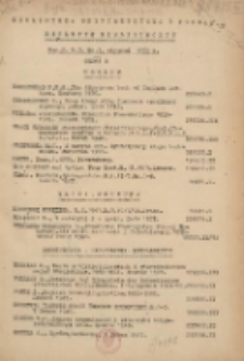 Biuletyn Biblioteczny.Spis Najważniejszych Przybytków 1950 styczeń Ser.2 R.3 Nr1