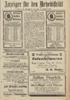 Anzeiger f&uuml;r den Netzedistrikt Kreis- und Wochenblatt f&uuml;r Kreis und Stadt Czarnikau 1912.12.14 Jg.60 Nr148