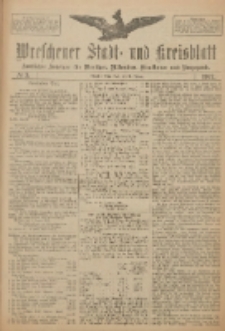 Wreschener Stadt und Kreisblatt: amtlicher Anzeiger f&uuml;r Wreschen, Miloslaw, Strzalkowo und Umgegend 1917.01.11 Nr5