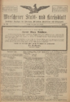 Wreschener Stadt und Kreisblatt: amtlicher Anzeiger f&uuml;r Wreschen, Miloslaw, Strzalkowo und Umgegend 1917.01.27 Nr12