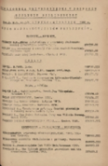 Biuletyn Biblioteczny.Spis Najważniejszych Przybytk&oacute;w 1950 lipiec/sierpień Ser.2 R.3 Nr7/8