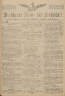 Wreschener Stadt und Kreisblatt: amtlicher Anzeiger f&uuml;r Wreschen, Miloslaw, Strzalkowo und Umgegend 1917.03.20 Nr37