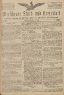 Wreschener Stadt und Kreisblatt: amtlicher Anzeiger f&uuml;r Wreschen, Miloslaw, Strzalkowo und Umgegend 1917.03.22 Nr39