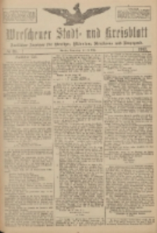 Wreschener Stadt und Kreisblatt: amtlicher Anzeiger für Wreschen, Miloslaw, Strzalkowo und Umgegend 1917.03.22 Nr39