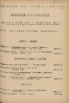 Biuletyn Biblioteczny.Spis Najważniejszych Przybytków 1951 maj/czerwiec Ser.3 R.4 Nr5/6
