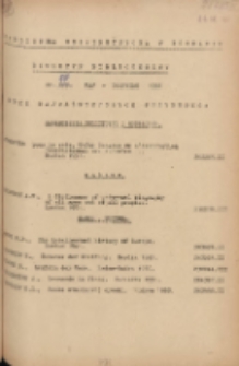 Biuletyn Biblioteczny.Spis Najważniejszych Przybytków 1952 maj/czerwiec Ser.4 R.5 Nr5/6