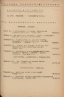 Biuletyn Biblioteczny.Spis Najważniejszych Przybytków 1952 wrzesień/październik Ser.4 R.5 Nr9/10