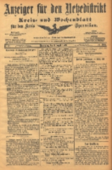 Anzeiger f&uuml;r den Netzedistrikt Kreis- und Wochenblatt f&uuml;r den Kreis Czarnikau 1903.08.06 Jg.51 Nr92