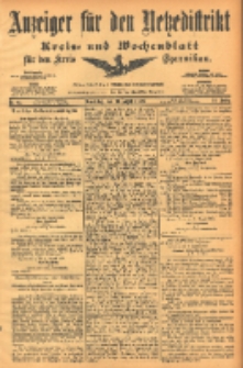 Anzeiger f&uuml;r den Netzedistrikt Kreis- und Wochenblatt f&uuml;r den Kreis Czarnikau 1903.08.13 Jg.51 Nr95
