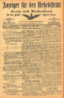 Anzeiger f&uuml;r den Netzedistrikt Kreis- und Wochenblatt f&uuml;r den Kreis Czarnikau 1903.08.15 Jg.51 Nr96