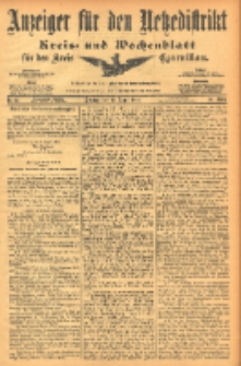 Anzeiger f&uuml;r den Netzedistrikt Kreis- und Wochenblatt f&uuml;r den Kreis Czarnikau 1903.08.18 Jg.51 Nr97