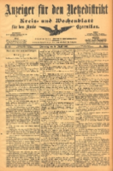 Anzeiger f&uuml;r den Netzedistrikt Kreis- und Wochenblatt f&uuml;r den Kreis Czarnikau 1903.08.20 Jg.51 Nr98