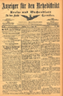 Anzeiger f&uuml;r den Netzedistrikt Kreis- und Wochenblatt f&uuml;r den Kreis Czarnikau 1903.08.22 Jg.51 Nr99
