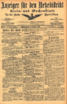 Anzeiger f&uuml;r den Netzedistrikt Kreis- und Wochenblatt f&uuml;r den Kreis Czarnikau 1904.09.29 Jg.52 Nr114