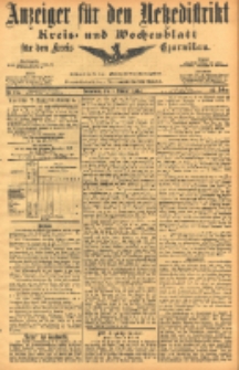 Anzeiger f&uuml;r den Netzedistrikt Kreis- und Wochenblatt f&uuml;r den Kreis Czarnikau 1904.10.01 Jg.52 Nr115