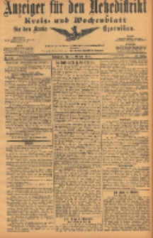 Anzeiger für den Netzedistrikt Kreis- und Wochenblatt für den Kreis Czarnikau 1904.10.15 Jg.52 Nr121