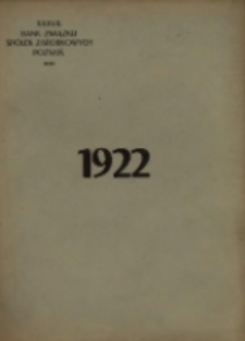 Sprawozdanie z czynności w roku 1922