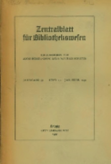 Zentralblatt für Bibliothekswesen. 1930.01-02 Jg.47 heft 1-2