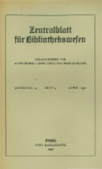 Zentralblatt für Bibliothekswesen. 1930.04 Jg.47 heft 4