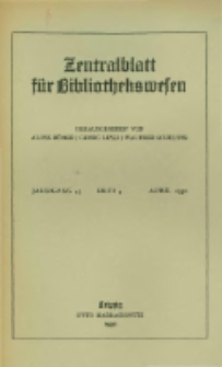 Zentralblatt für Bibliothekswesen. 1930.04 Jg.47 heft 4