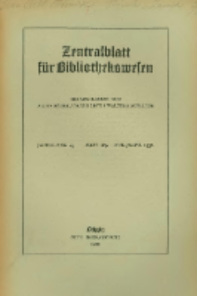 Zentralblatt f&uuml;r Bibliothekswesen. 1930.08-09 Jg.47 heft 8-9