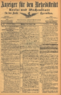 Anzeiger für den Netzedistrikt Kreis- und Wochenblatt für den Kreis Czarnikau 1904.10.18 Jg.52 Nr122