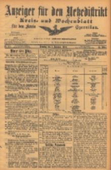 Anzeiger für den Netzedistrikt Kreis- und Wochenblatt für den Kreis Czarnikau 1904.11.08 Jg.52 Nr131