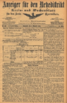 Anzeiger f&uuml;r den Netzedistrikt Kreis- und Wochenblatt f&uuml;r den Kreis Czarnikau 1904.11.12 Jg.52 Nr133