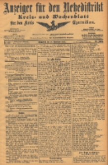 Anzeiger f&uuml;r den Netzedistrikt Kreis- und Wochenblatt f&uuml;r den Kreis Czarnikau 1904.11.19 Jg.52 Nr135