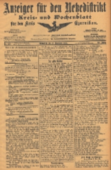 Anzeiger für den Netzedistrikt Kreis- und Wochenblatt für den Kreis Czarnikau 1904.11.19 Jg.52 Nr135